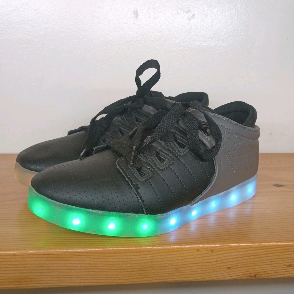 Osiris D3V Men's Leather‎ Light Up Skate Shoes Size 6 Black Grey